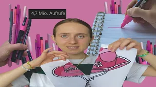 ALLE PINKEN STIFTE FÜR EINE ZEICHNUNG BENUTZEN