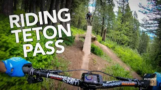 Riding Teton Pass with Rooted MTB