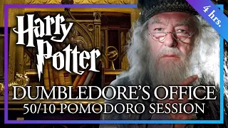 STUDY IN DUMBLEDORE'S OFFICE - 50/10 Long Harry Potter Pomodoro Session - Hogwarts Harry Potter ASMR