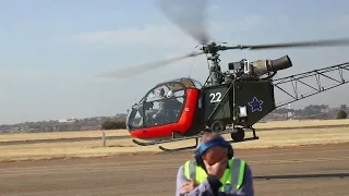 Alouette II VERY CLOSE Startup, Takeoff and Shutdown. HQ sound. Vintage Planes at end.