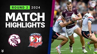 NRL 2024 | Sea Eagles v Roosters | Match Highlights