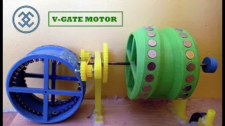 "V-gate" magnetinis variklis, V-gate magnet motor, магнитный двигатель