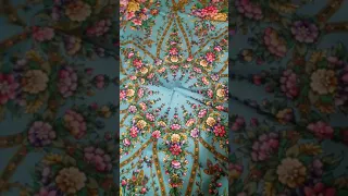 "Звездный дождь"13 павловопосадский платок 135×135