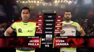 U.P. Nawabs Vs Delhi Heroes  | MTV Super Fight League | Javed Mulla Vs Vivek Jangra | SFL