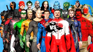 JUSTICE LEAGUE DC COMICS vs TEAM SUPERVILLAINS
