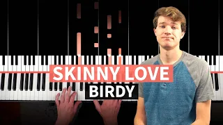 Skinny Love - Birdy - PIANO TUTORIAL (accompaniment with chords)