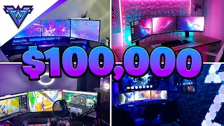 $100,000 WTJ Fortnite Pro's Gaming SETUP TOURS (2023)