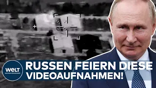 PUTINS KRIEG: Neue Videoaufnahmen! Russen feiern Zerstörung von Munition aus NATO-Staaten