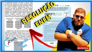 ENEM 2022 | Caderno Azul | Questão 141 | Em um jogo de bingo, as cartelas contêm 16quadrículas