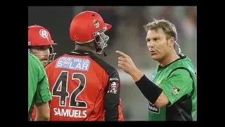 Shane Warne and Marlon Samuels Fight - Big Bash Match