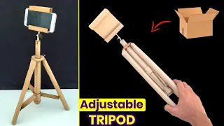 how to make cardboard tripod , Easy Adjustable homemade tripod / phone stand|BEST TRIPOD FOR YOUTUBE