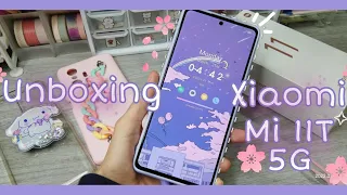 🌌 Unboxing Xiaomi Mi 11T 5G Moonlight White🛍️ (+Case Accessories💜& Setting up tempered glass)🌸