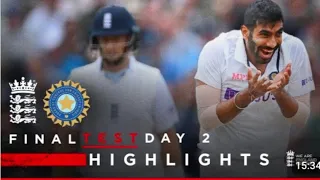 Brilliant Bumrah Puts India On Top | Highlights | England v India-Day 2 | IPL = Indian premier leage