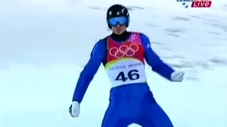 Michael Uhrmann 104.5 m Pragelato 2006 (Torino Olympic Games 2006) (Russian Commentary)