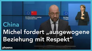 Pressekonferenz von Angela Merkel, Ursula von der Leyen und Charles Michel zum EU-China-Gipfel