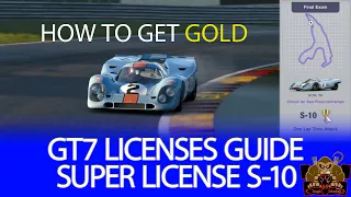 GT7 Super License S-10 - Gold Standard Step by Step Tutorial Guide - Spa in the Porsche 917K S10