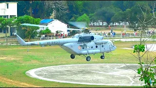 IAF Mi-17 Helicopter Landing & Takeoff Trial for Prime Minister Narendra Modi Visit to Balaghat City