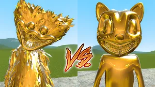 CARTOON CAT GOLD  vs HUGGY WUGGY GOLD Strength Comparison - GarrysMod Sandbox