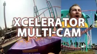 Xcelerator Roller Coaster -- Split-screen, Uncut