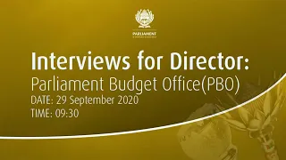 Subcommittee on Appointment of Parliamentary Budget Office Director -29 Sept 2020