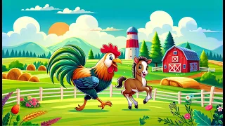 The Rooster Crows  | FarmSongs Nursery Rhymes & Kids Songs