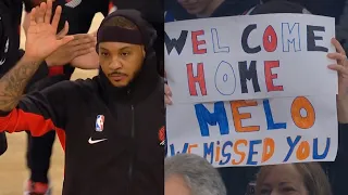 Carmelo Anthony gets a nice ovation at introductions at MSG