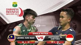 INA (2) Vs MAL (0) - Tunggal Putra : GINTING Vs LEONG JUN HAO | DAIHATSU INDONESIA MASTERS 2024