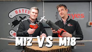 Milwaukee M12 Hackzall VS M18 SAWZALL!