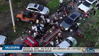 DESDE EL AIRE,  ASÍ FUE EL RECORRIDO DEL CORTEJO FÚNEBRE DE OMAR GELES