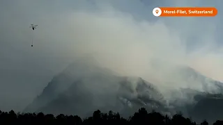 Villagers flee as wildfires burn in Switzerland