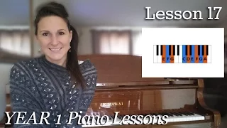 Lesson 17 -Learning Treble D and E  [Year 1] Unit 2- Lesson 1 : Free Beginner Piano Lessons17