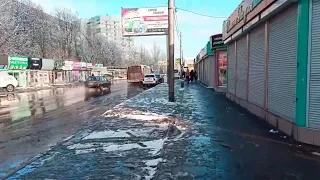 снег в Донецке 30.11.2023