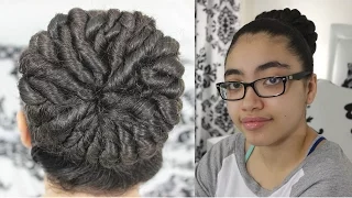 Easy Summer / Back To School Hairstyle : Rope Twisted Pin Wheel Bun Tutorial