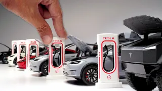 Unboxing Every Miniature Tesla Diecast Model 😍