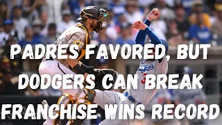 Dodgers vs. Padres: Not favored but chance to break franchise wins record