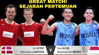 WOW! Alfian/Ardianto(INDO) vs Kim Astrup/Rasmussen(DENMARK) | Great Match | Sejarah Pertemuan