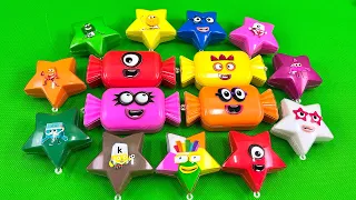 Finding Numberblocks with CLAY inside Star, Big Candy,... Coloring! Satisfying ASMR Videos