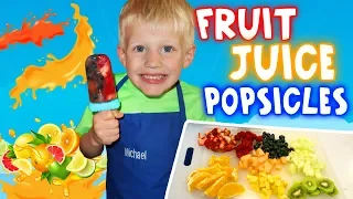 DIY Summer Fresh Fruit Popsicle Treats - Kid Size Cooking