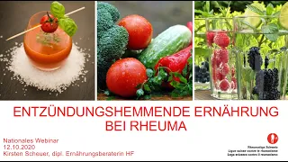 Webinar vom 12. Oktober 2020: Entzündungshemmende Ernährung bei Rheuma