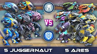 5 Juggernaut vs 5 Ares - Who wins? - CPC, DeathMatch Gamemode - Mech Arena