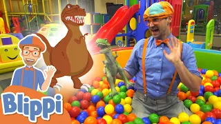 Blippi Visits Kinderland Indoor Playground | Learn Colors For Kids | Educational Videos for Toddlers