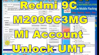 Redmi 9C Mi Account Unlock || Redmi M2006C3MG Unlock MI Account frp umt tool100%