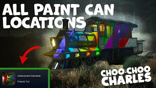 All 11 paint cans in Choo Choo Charles - Get the Dripped Out Achievement!