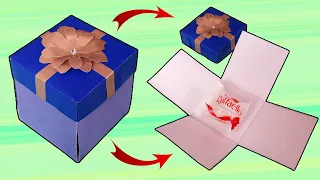 Как сделать коробку сюрприз из бумаги. How to make Easy Explosion box