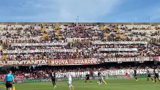 Salernitana VS Atalanta 1-2:striscione di contestazione della Curva Sud