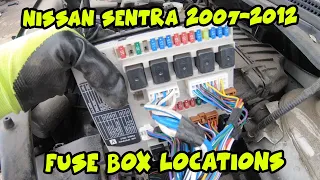 Nissan Sentra 2007 to 2012 Fuse Box Locations