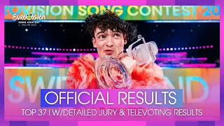 🇸🇪 Eurovision 2024: Top 37 l ALL COUNTRIES l OFFICIAL RESULTS l w/Detailed Jury & Televoting Results
