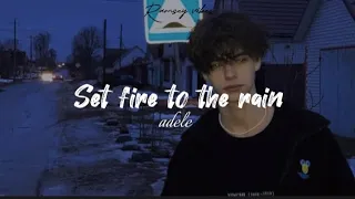 Adele - Set fire to the rain ( male cover lyrics )