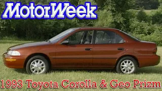 1993 Toyota Corolla & Geo Prizm | Motor Week Retro Review
