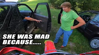 CRAZY FORESTER CHASE DIRT BIKES!! Forester Vs Angry Woman 2019